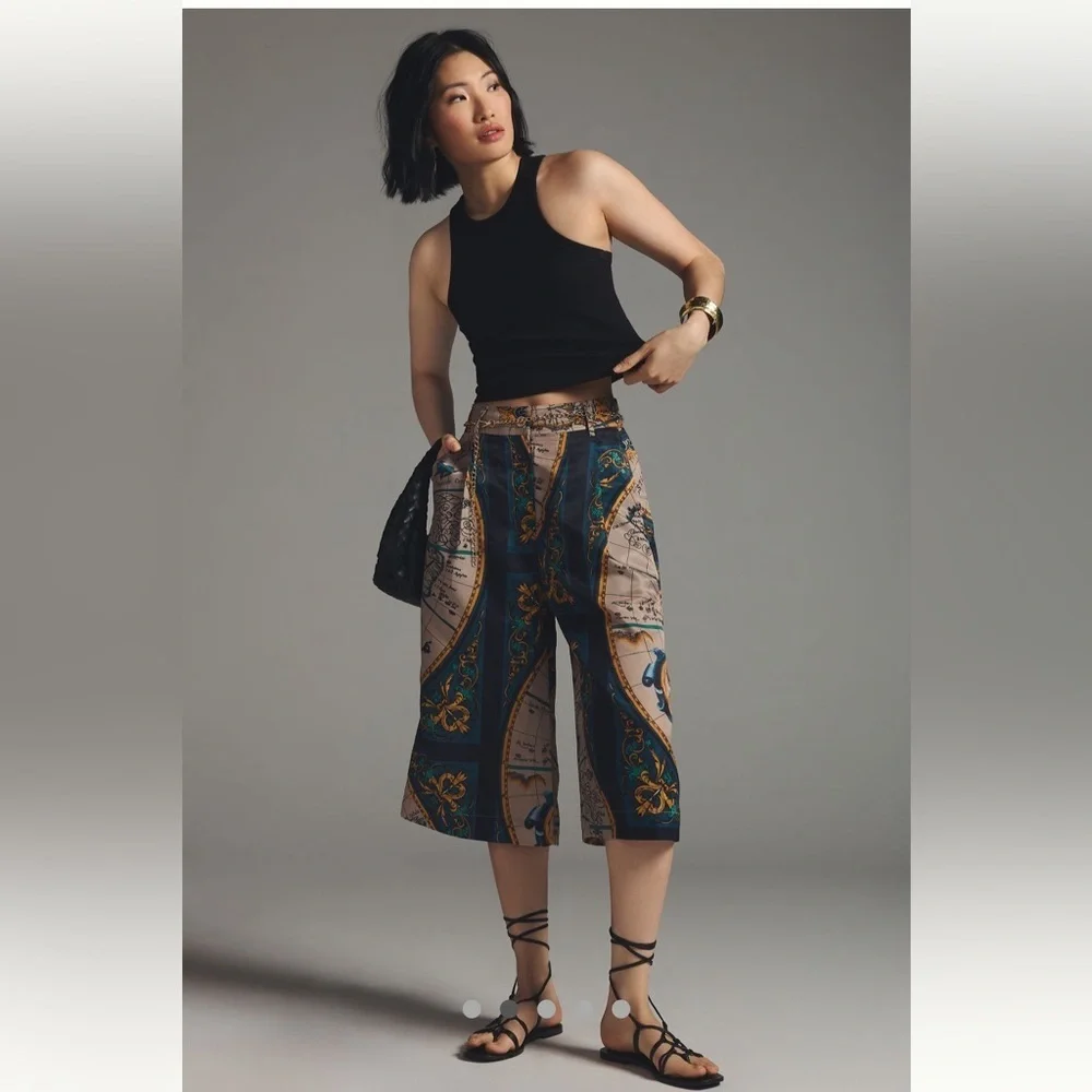 Anthropologie NWT Tiny Twilight Capri Pants size S. - Picture 2 of 16